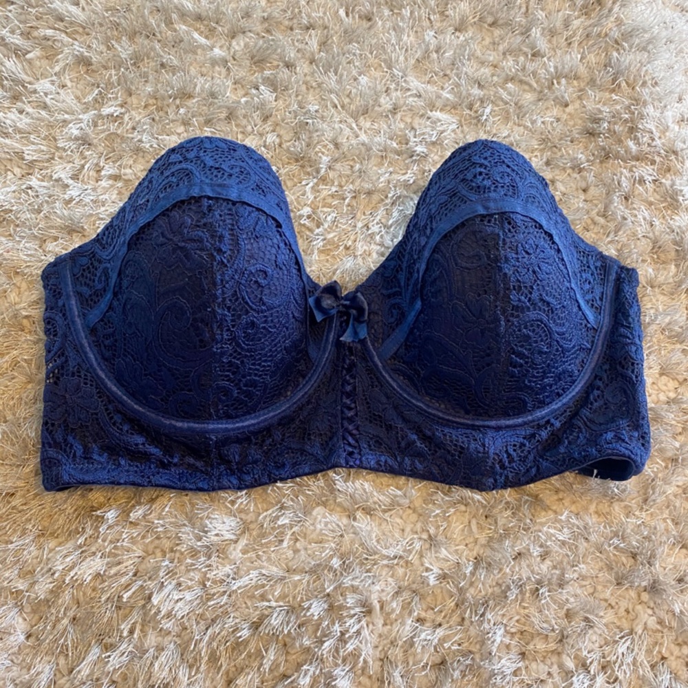 Adore Me Navy Blue Strapless Bra Size 42D